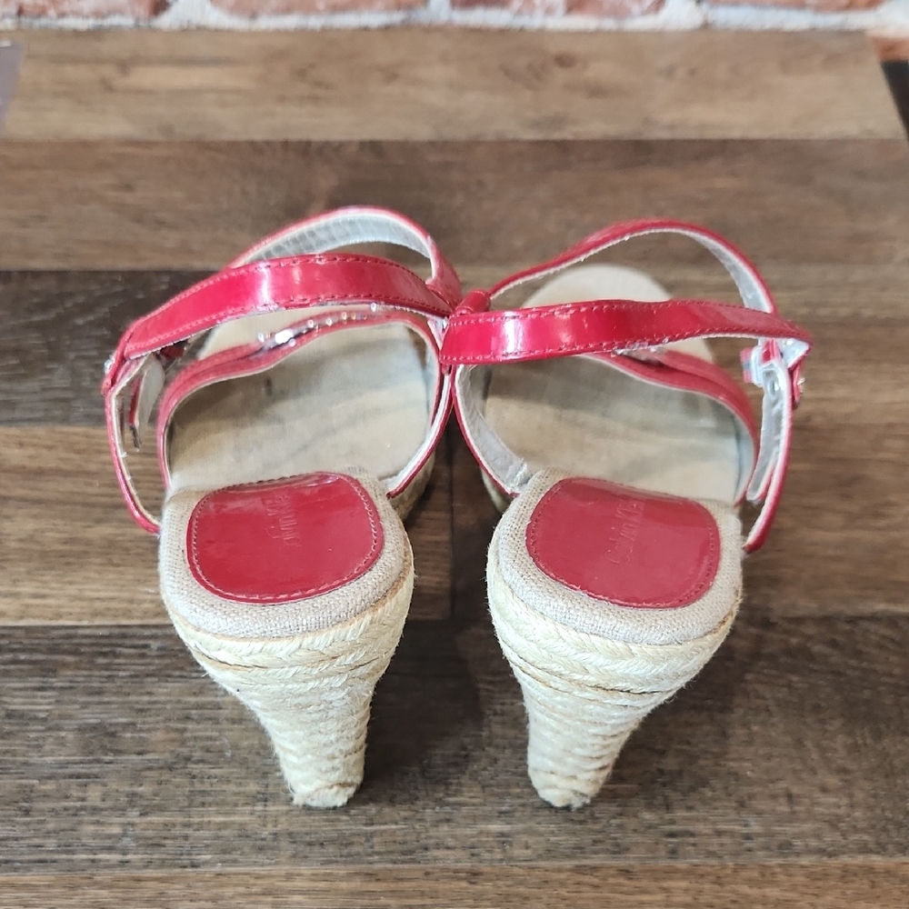 Calvin Klein Red Strappy Sandals View 6